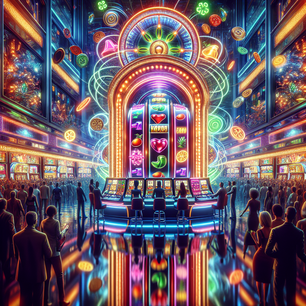 Exciting slot machine game in a casino setting