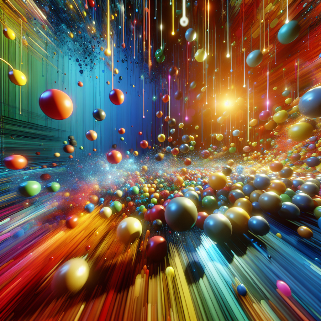 Exciting lottery game with colorful balls